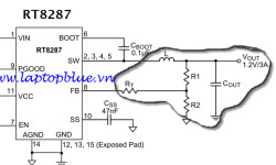 Sơ đồ nguyên lý IC ổn áp nguồn xung RT8287,thiết lập áp ra 