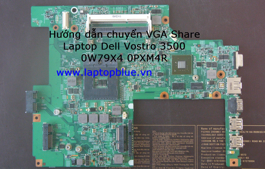 Tài liệu chuyển VGA từ rời qua share cho Dell Vostro 3500.