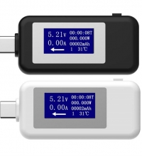 Đồng hồ Số Vôn/ Kế Ampe Kế vào /ra chuẩn USB-C (4-30V, 0-5.1A)